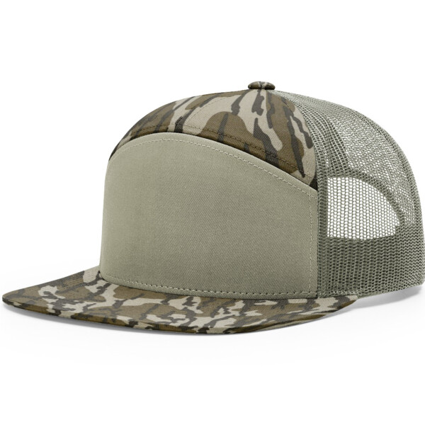 7  Panel Trucker Hat in Camo